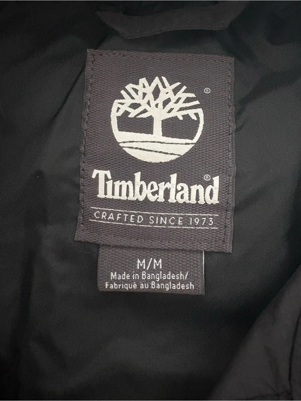 Timberland Quilted Black Button-Front Shirt Jacket Shacket Men’s Size Medium